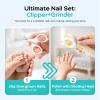imageCOSLUS Rechargeable Baby Nail File Cordless Baby Nail Trimmer Electric with 5 Speeds amp 6 Grinding Heads for Baby Kid CPC Certified and Quiet Design  Safe for Sleep Trim Buffer C52 GreenLemon Yellow