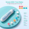 imageCOSLUS Rechargeable Baby Nail File Cordless Baby Nail Trimmer Electric with 5 Speeds amp 6 Grinding Heads for Baby Kid CPC Certified and Quiet Design  Safe for Sleep Trim Buffer C52 GreenBlue