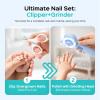 imageCOSLUS Rechargeable Baby Nail File Cordless Baby Nail Trimmer Electric with 5 Speeds amp 6 Grinding Heads for Baby Kid CPC Certified and Quiet Design  Safe for Sleep Trim Buffer C52 GreenSky Blue