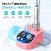 imageCOSLUS E50 Professional Electric Nail Drill 35000RPM Steady Power with LED Display for Acrylic Gel amp Natural Nails  Easy to Use for Women Nail Art Practice Desktop Nail File at Home DIY or SalonPink