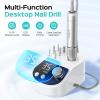 imageCOSLUS E50 Professional Electric Nail Drill 35000RPM Steady Power with LED Display for Acrylic Gel amp Natural Nails  Easy to Use for Women Nail Art Practice Desktop Nail File at Home DIY or SalonWhite