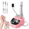 imageCOSLUS E50 Professional Electric Nail Drill 35000RPM Steady Power with LED Display for Acrylic Gel amp Natural Nails  Easy to Use for Women Nail Art Practice Desktop Nail File at Home DIY or SalonPink