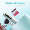 imageCOSLUS C52 Electric Cordless Nail Drill Professional Nail File kit with LED Screen for Acrylic Gel Powder Portable for Home DIY amp Salon Use Manicure Pedicure for Beginners Women Travel PurpleLight Gray