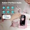 image:imageCOSLUS E51 Electric Nail Drill Professional Rechargeable Nail File with Stand for All Manicure Shaping amp Gel Removal EntryLevel Easy 40000RPM EFile for Nail Art Practice Home DIY and Salon PinkPink